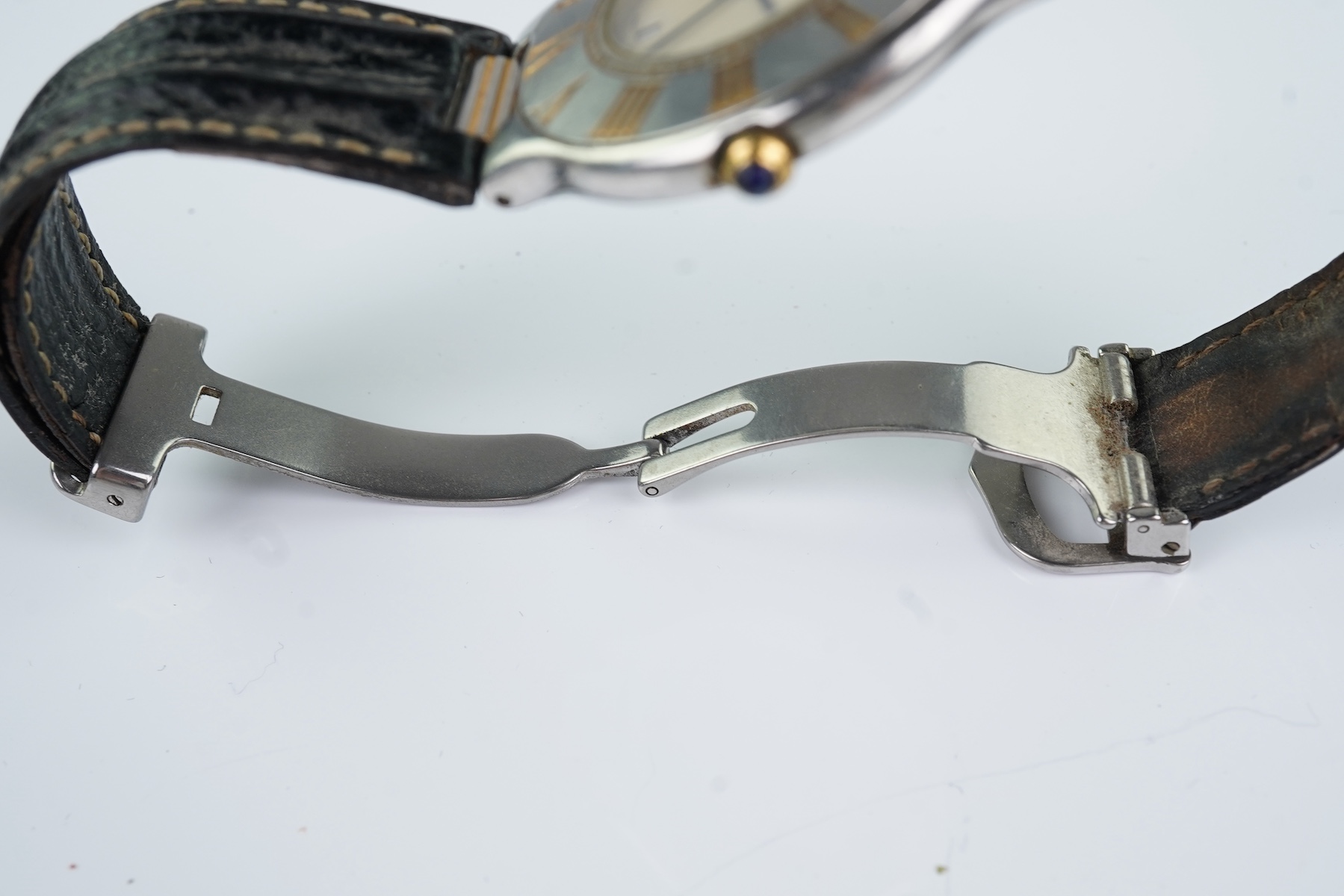 A lady's steel Must de Cartier 21 quartz wrist watch